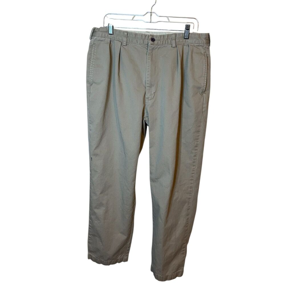 Vintage Polo Ralph Lauren Mens 36W 30L Khaki Pleated Classic Fit Chino Pants